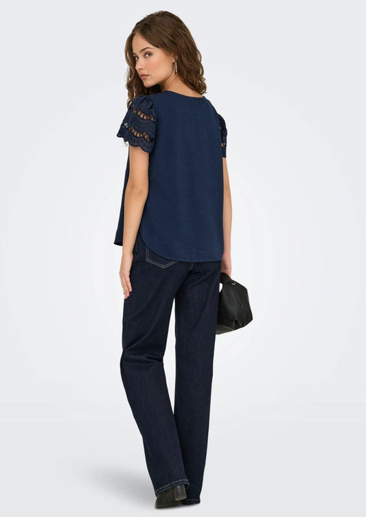 Jacqueline De Yong - Women's Hannah Blue Sweater