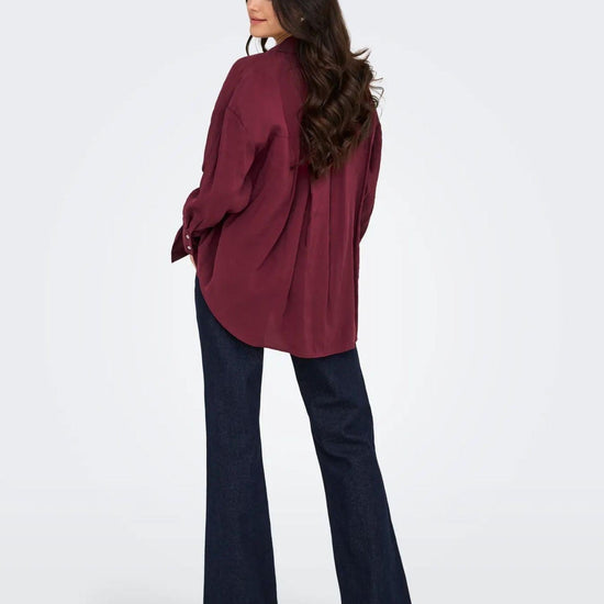 Only ONLZAZIMA Camicia Donna Burgundy 15272523 Burgundy ONLY 