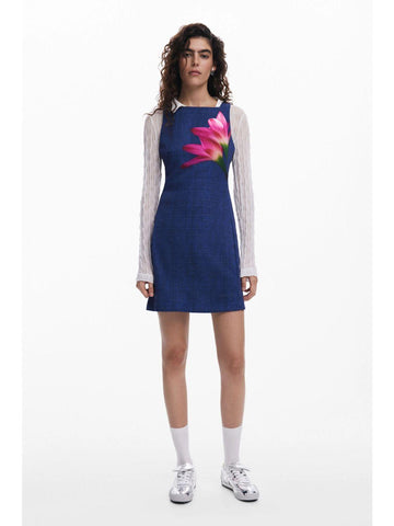 Desigual Abito mini effetto denim Donna Blu