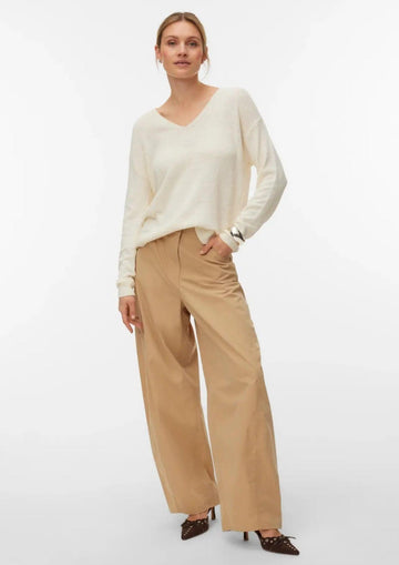 Vero Moda Pullover Donna Charity Grigio Betulla