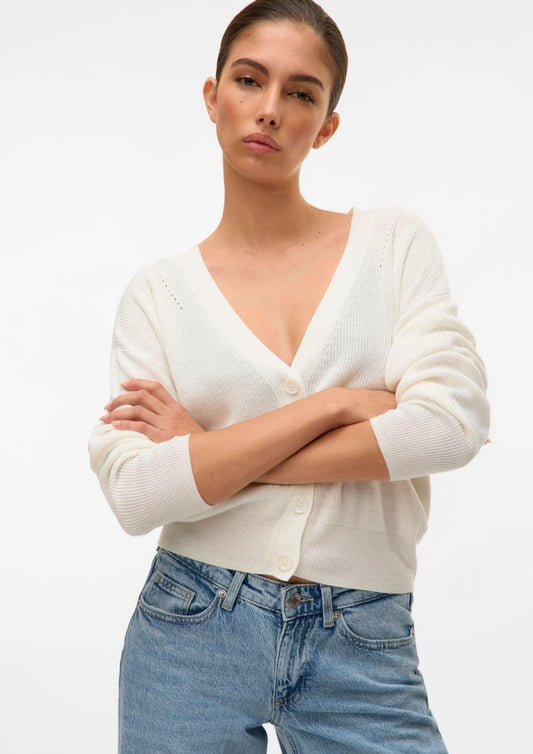 Vero Moda - Women's Cardigan Newlexsun White