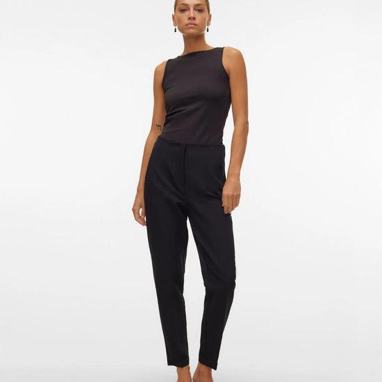 Vero Moda VMLINA Vita alta Pantaloni Donna Nero 10309140 BLACK VERO MODA 