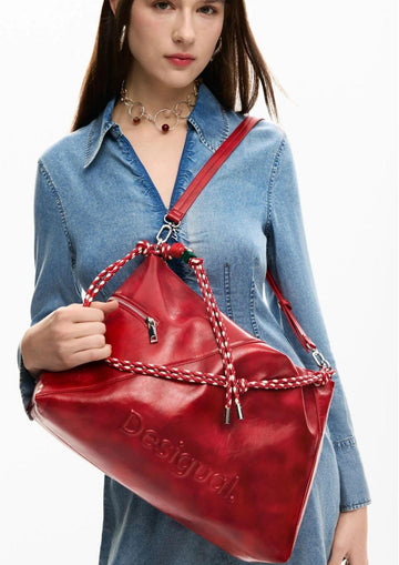 Desigual - Borsa Donna Bag Half Logo Leiria 2.0 Rossa