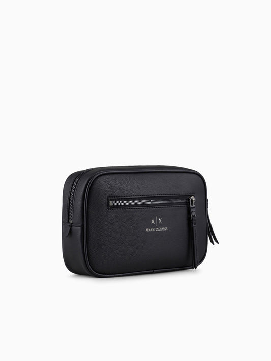 Armani Exchange Beauty case con laccio esterno Uomo Nero