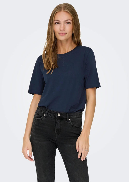 Jacqueline De Yong Women's T-Shirt Rex Sky Captain Blue