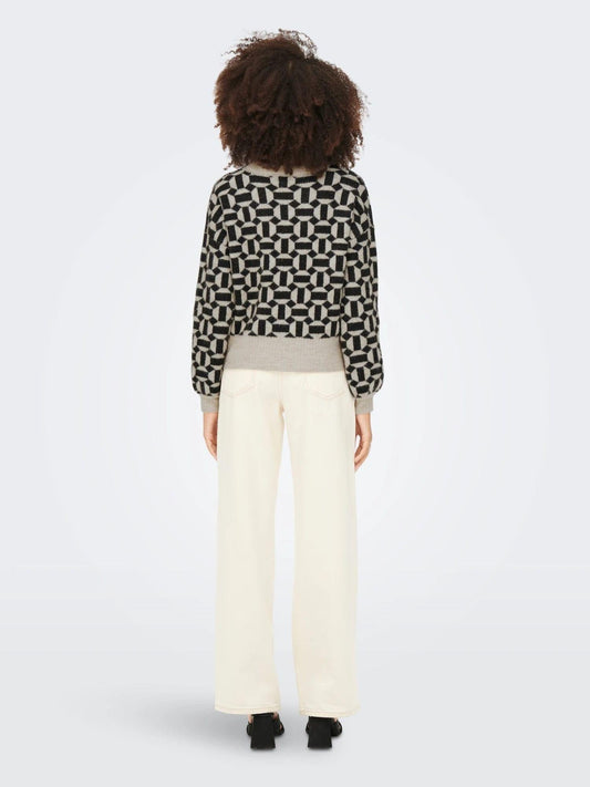 Only ONLGEO Maglione Donna Grigio Oatmeal