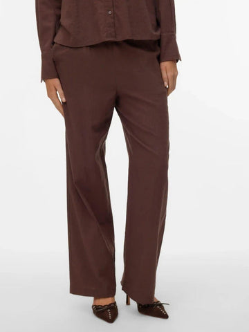 Vero Moda - Pantalone Donna Caia Marrone Cioccolato