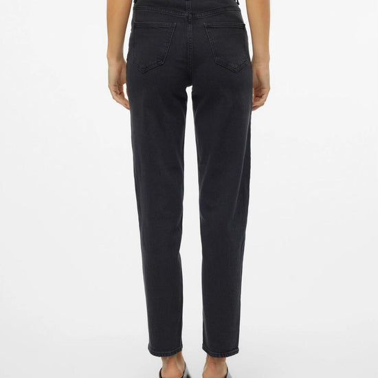 Vero Moda Jeans Donna Tessa A Vita Alta Mom Fit Dark Grey Denim 10302983 Dark Grey Denim VERO MODA 
