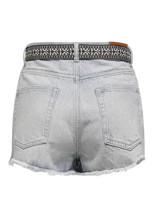 Pantaloncino Donna Grigio Chiaro Denim