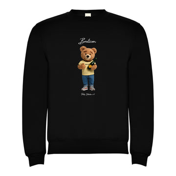 Felpa uomo Teddy Champagne nera