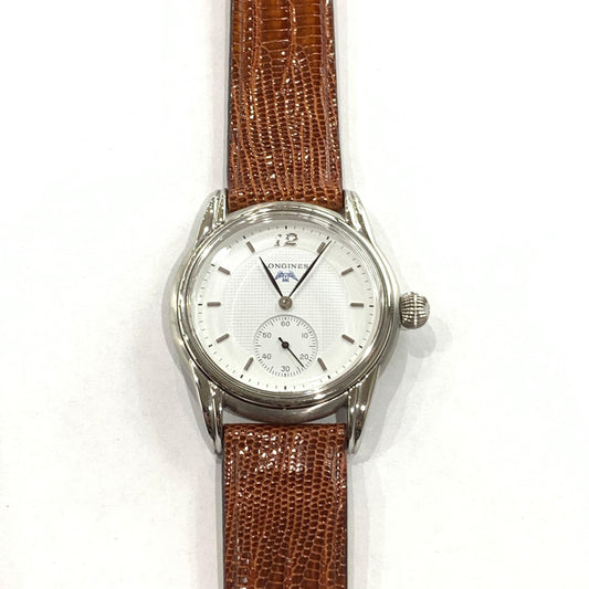 Longines orologio 36mm bianco carica manuale acciaio L4.659.4.26.2