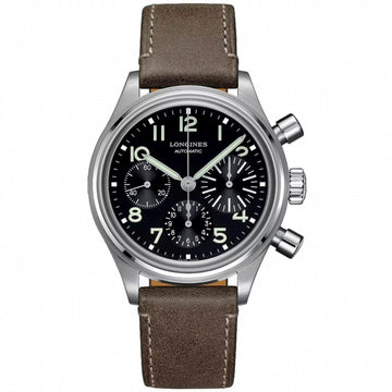 Longines orologio Avigation BigEye 41mm nero automatico acciaio L2.816.4.53.2