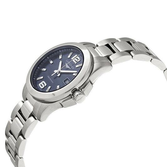 Longines orologio Conquest 29,5mm blu quarzo acciaio L3.376.4.96.6
