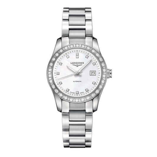 Longines orologio Conquest Classic 29,5mm madreperla automatico acciaio L2.285.0.87.6