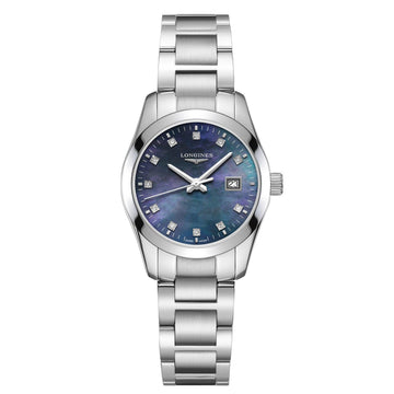 Longines orologio Conquest Classic 29,5mm madreperla nera acciaio donna L2.286.4.88.6