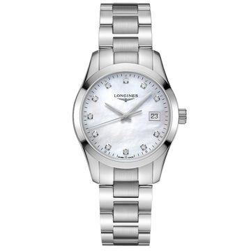 Longines orologio Conquest Classic 34mm madreperla bianca acciaio donna L2.386.4.87.6