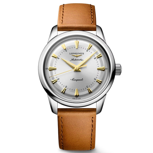 Longines orologio Conquest Heritage 38mm argento automatico acciaio L1.649.4.72.2