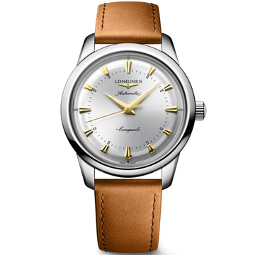 Longines orologio Conquest Heritage 40mm argento automatico acciaio L1.650.4.72.2