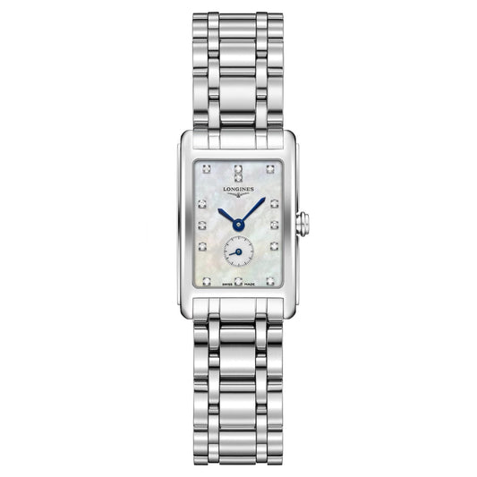 Longines orologio DolceVita 20.80x32mm madreperla diamanti acciaio quarzo L5.255.4.87.6