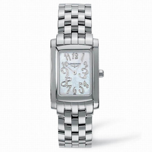 Longines orologio DolceVita 22,40x26,85mm madreperla diamanti quarzo acciaio L5.502.4.07.6