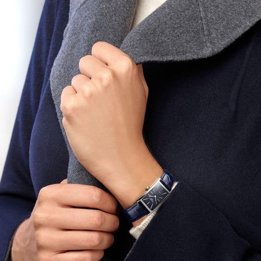 Longines orologio DolceVita 23.30x37.00mm blu quarzo acciaio L5.512.4.93.2