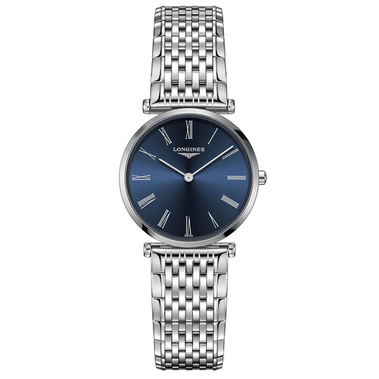Longines orologio donna La Grande Classique blu 29mm acciaio quarzo L4.512.4.94.6
