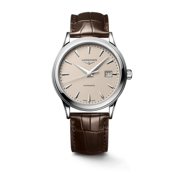 Longines orologio Flagship 40mm beige automatico acciaio L4.984.4.79.2