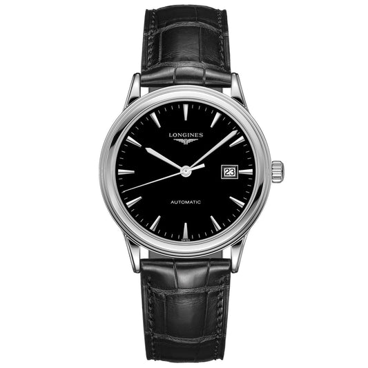 Longines orologio Flagship 40mm nero automatico acciaio L4.984.4.52.2