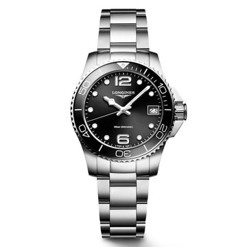 Longines orologio Hydroconquest 32mm nero quarzo acciaio L3.370.4.56.6