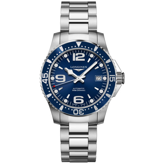 Longines orologio HydroConquest 39mm blu acciaio uomo automatico L3.741.4.96.6