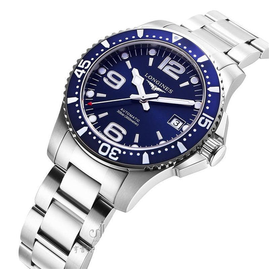 Longines orologio HydroConquest 39mm blu acciaio uomo automatico L3.741.4.96.6