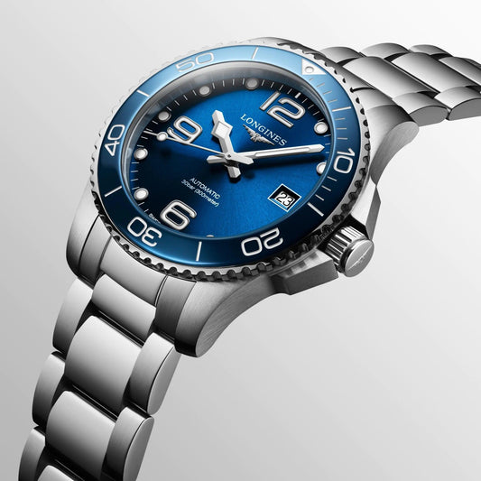 Longines orologio HydroConquest 39mm blu automatico acciaio L3.780.4.96.6