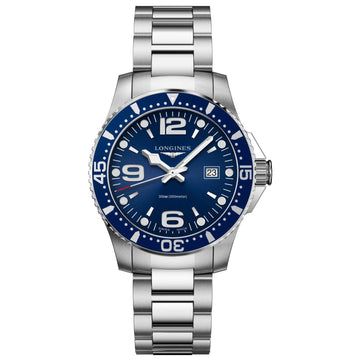 Longines orologio HydroConquest 39mm blu quarzo acciaio L3.730.4.96.6