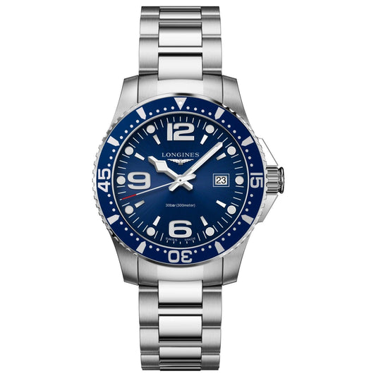 Longines orologio HydroConquest 39mm blu quarzo acciaio L3.730.4.96.6