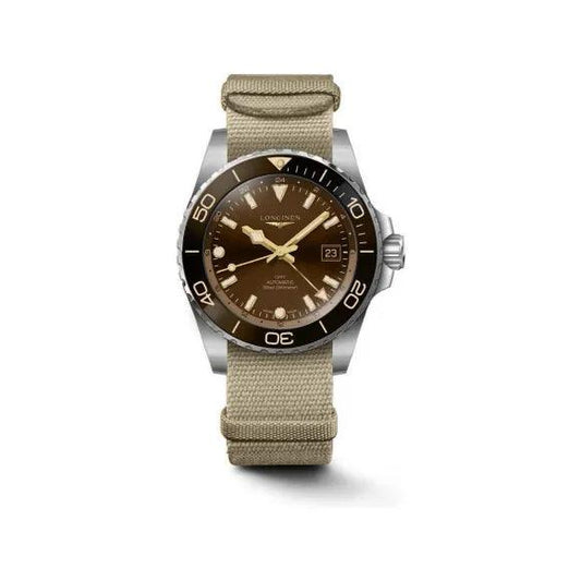 Longines orologio HydroConquest 41mm marrone automatico acciaio L3.790.4.66.2