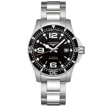 Longines orologio HydroConquest 41mm nero automatico acciaio L3.742.4.56.6