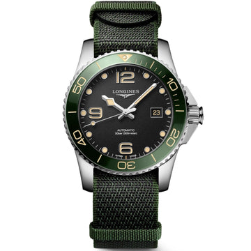 Longines orologio HydroConquest 41mm nero automatico acciaio L3.781.4.05.2