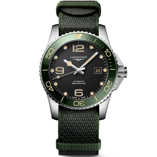 Longines orologio HydroConquest 41mm nero automatico acciaio L3.781.4.05.2