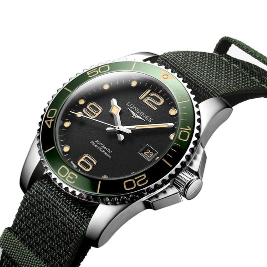 Longines orologio HydroConquest 41mm nero automatico acciaio L3.781.4.05.2