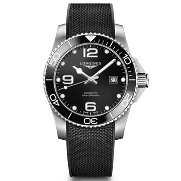 Longines orologio HydroConquest 43mm nero acciaio uomo automatico L3.782.4.56.9