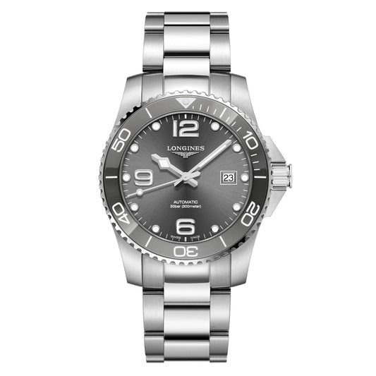 Longines orologio HydroConquest ceramic 41mm grigio automatico acciaio L3.781.4.76.6