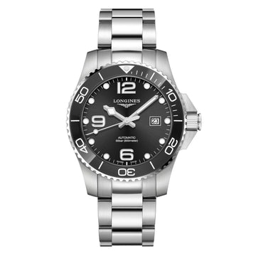 Longines orologio HydroConquest ceramic 43mm nero automatico acciaio L3.782.4.56.6
