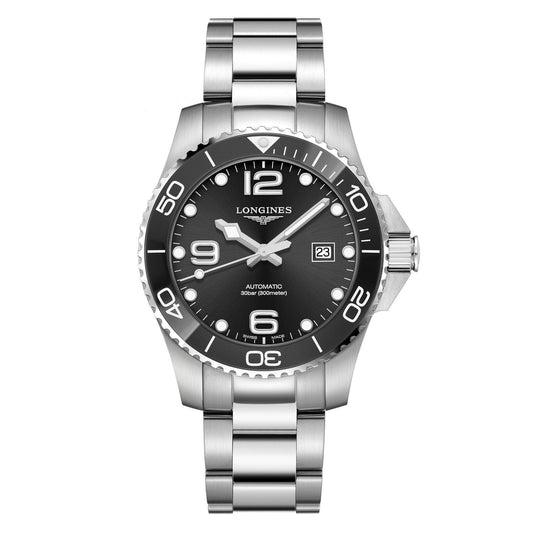 Longines orologio HydroConquest ceramic 43mm nero automatico acciaio L3.782.4.56.6