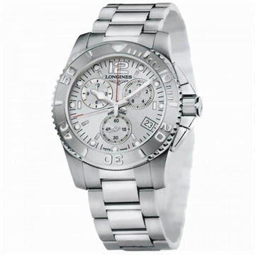 Longines orologio HydroConquest Chronograph  41mm argento acciaio quarzo L3.672.4.76.6
