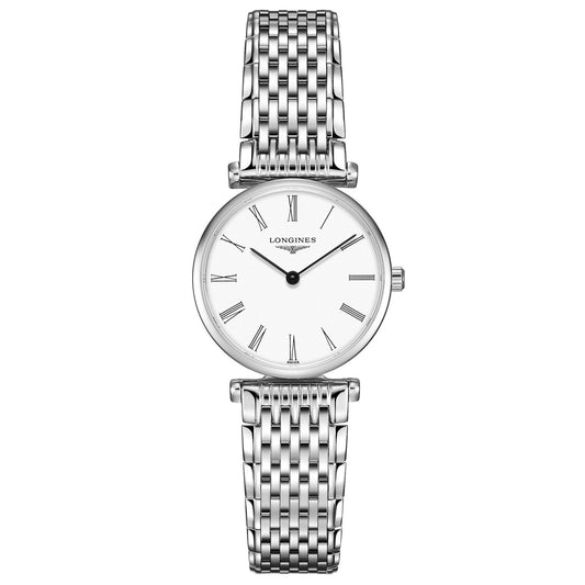 Longines orologio La Grande Classique 24mm bianco acciaio quarzo L4.209.4.11.6