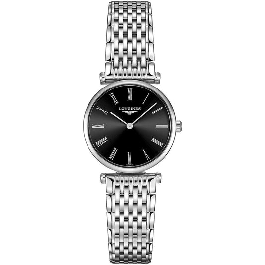 Longines orologio La Grande Classique 24mm nero quarzo acciaio L4.209.4.51.6