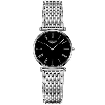 Longines orologio La Grande Classique de Longines 29mm nero acciaio donna quarzo L4.512.4.51.6