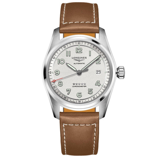 Longines orologio Longines Spirit 40mm argento automatico acciaio L3.810.4.73.2