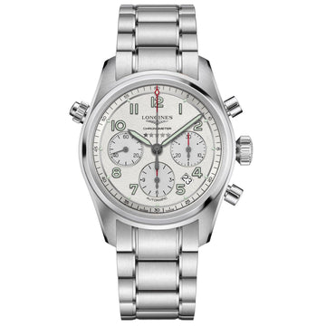 Longines orologio Longines Spirit 42mm argento automatico acciaio L3.820.4.73.6