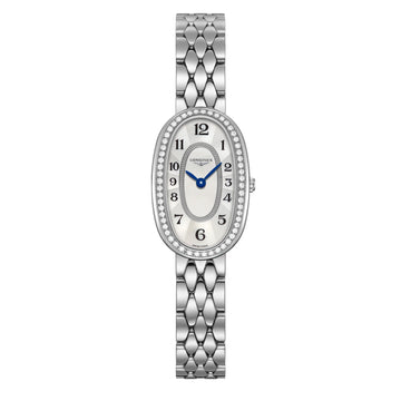 Longines orologio Longines Symphonette 18.90x29.40mm madreperla diamanti quarzo acciaio L2.305.0.83.6
